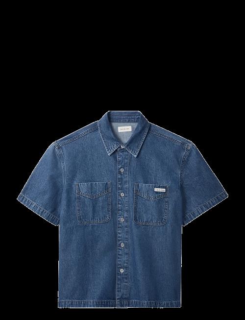 Calvin Klein Jeans | Beckford Blue Short Sleeve Shirt | XL