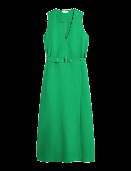 Tommy Hilfiger | Vis/Linen Belted Midi Ns Dress | M