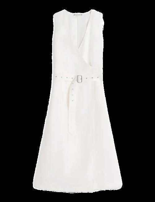Tommy Hilfiger | Vis/Linen Belted Midi Ns Dress | XS