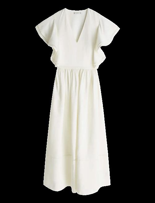 Tommy Hilfiger | Linen Frill Midi Ss Dress | 34