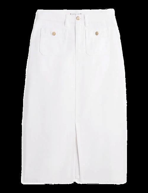Tommy Hilfiger | Dnm White Midi Straight Skirt Hw | 44
