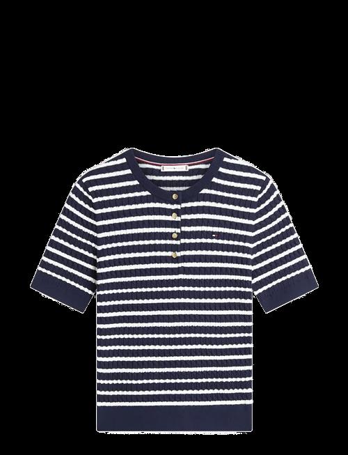Tommy Hilfiger | Co Cable Fine Gg Ss Henley | M