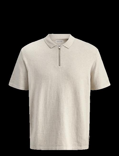 Jack & Jones | Jjeemil Knit Zip Polo Ss Sn | L