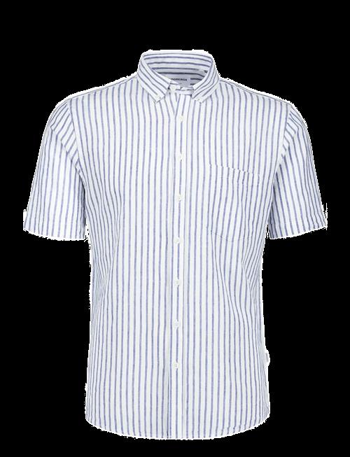 Lindbergh | Striped Cotton/Linen Shirt S/S | XL