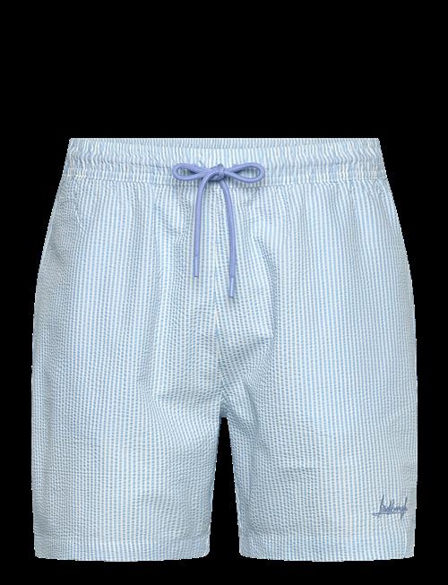 Lindbergh | Striped Seersucker Swim Shorts | XXL