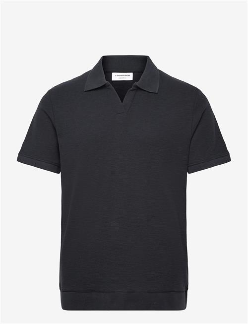 Lindbergh | Open Collar Structure Rib Polo | S