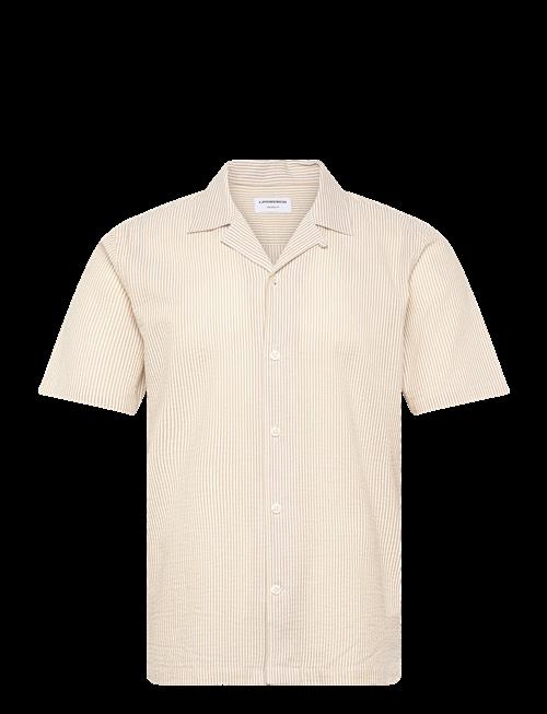 Lindbergh | Striped Seersucker Resort Shirt S/S | L
