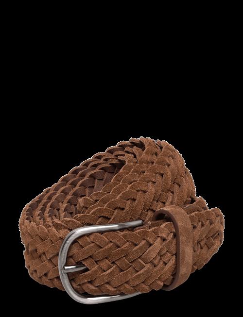 Anderson's | Suede Woven Belt Dark Brown - 3,5 | 110