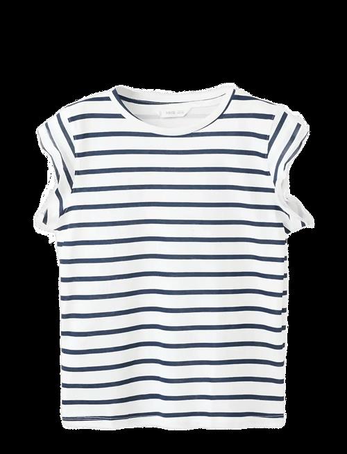 Mango | Ruffled Striped T-Shirt | 140