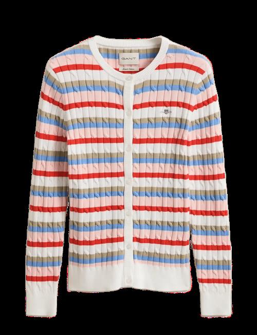 Gant | Stretch Cotton Cable Stripe Cardi | XS