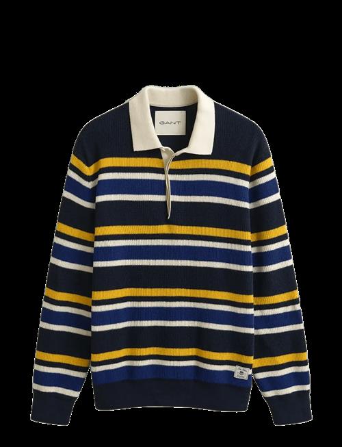 Gant | Striped Cotton Rib Polo | M