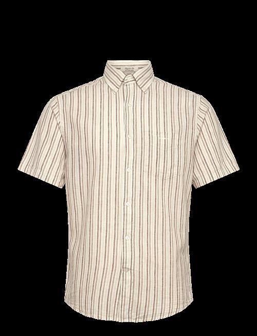 Gant | Reg Cotton Linen Stripe Ss Shirt | XL