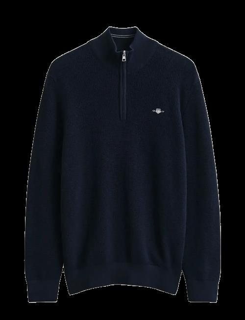 Gant | Waffle Knit Half-Zip Sweater | XL