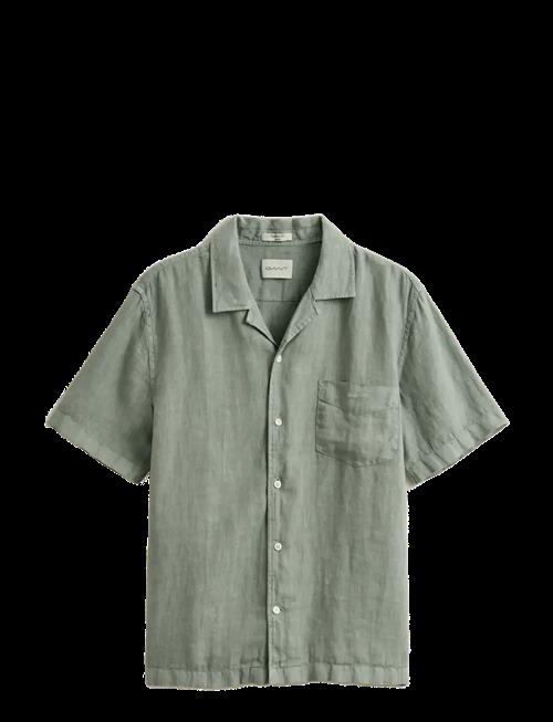 Gant | Reg Gmnt Dyed Linen Ss Camp Shirt | M