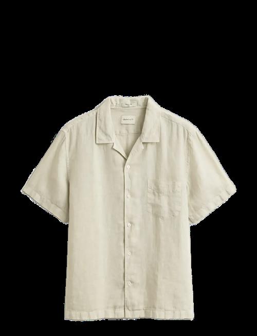 Gant | Reg Gmnt Dyed Linen Ss Camp Shirt | XL
