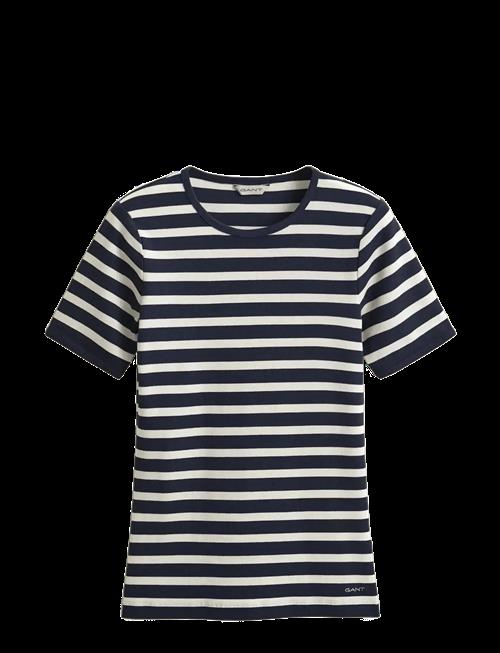 Gant | Striped Ribbed Ss T-Shirt | S