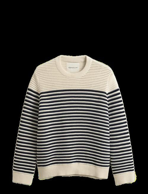 Gant | Textured Striped C-Neck | XL/XXL