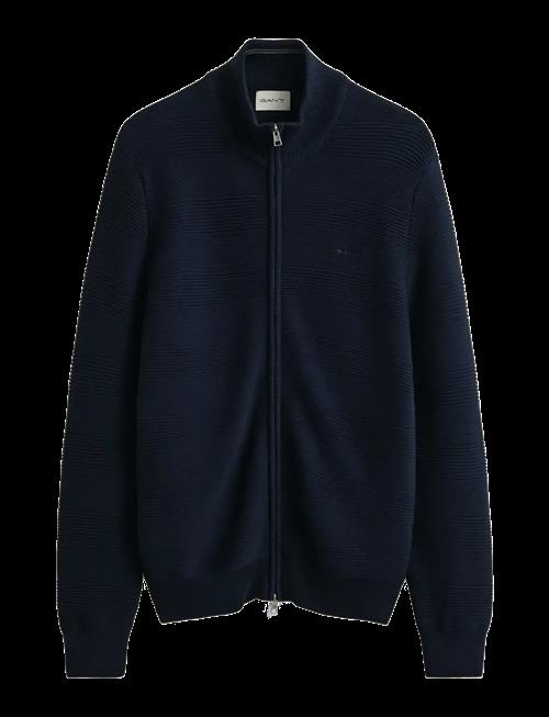 Gant | Cotton Texture Zipped Cardigan | XXXL