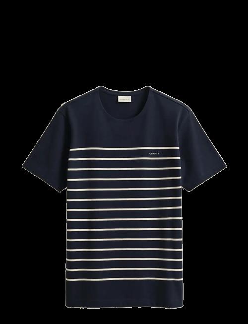 Gant | Placed Stripe Ss Tshirt | XXXL