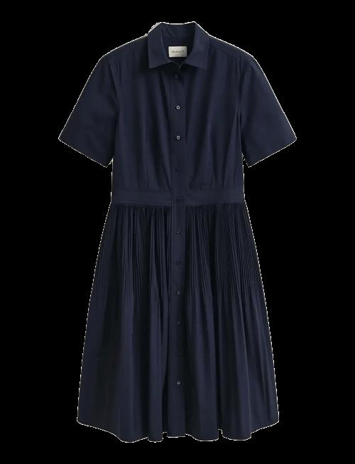 Gant | Ctn Pleated Ss Shirt Dress | 36