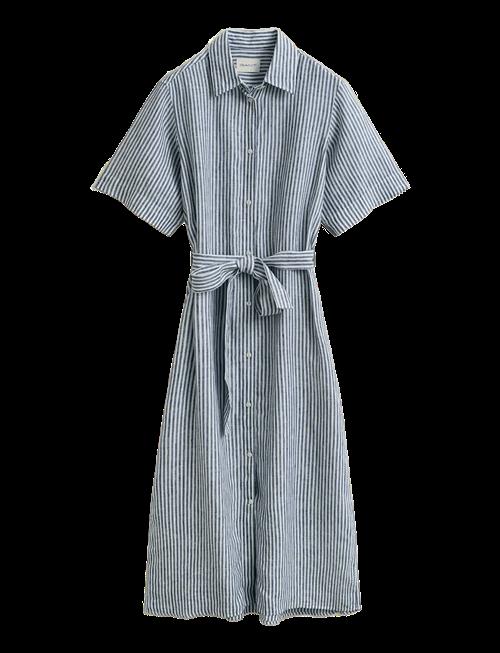 Gant | Striped Linen Ss Shirt Dress | 38