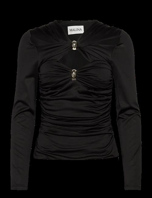 Malina | Amela Embellished Long Sleeve Jersey Top | S