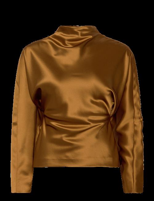 Malina | Zora Barrel Sleeve Satin Blouse | 44