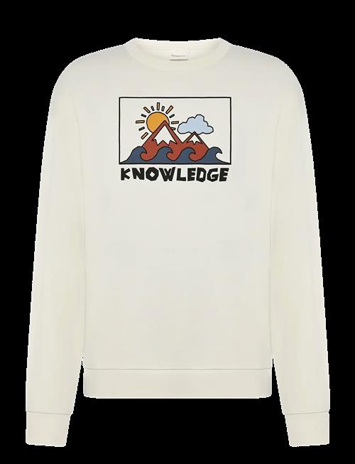 Knowledge Cotton Apparel | Relaxed Printed Crew Neck | XL