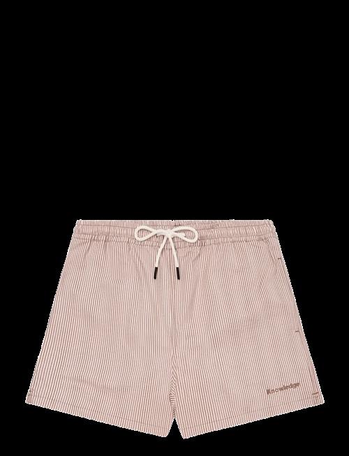Knowledge Cotton Apparel | Mid-Thigh Seersucker Swimshorts | L