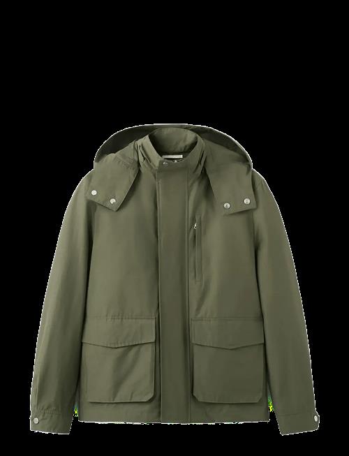 Mango | Water-Repellent Bomber Jacket With Detachable Hood | XL