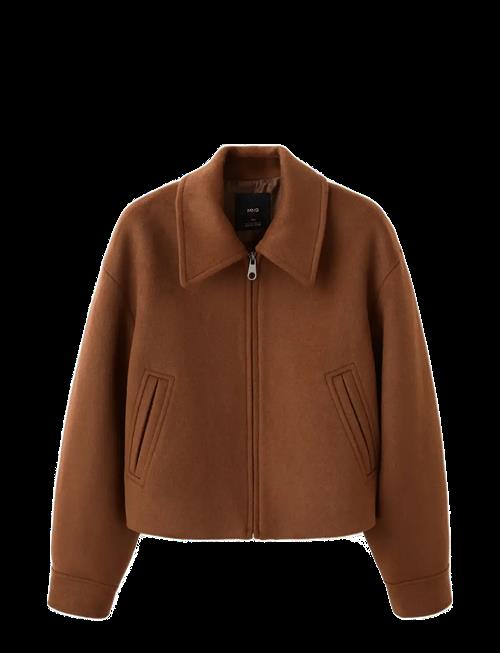 Mango | Wool Jacket With Shirt Collar | M