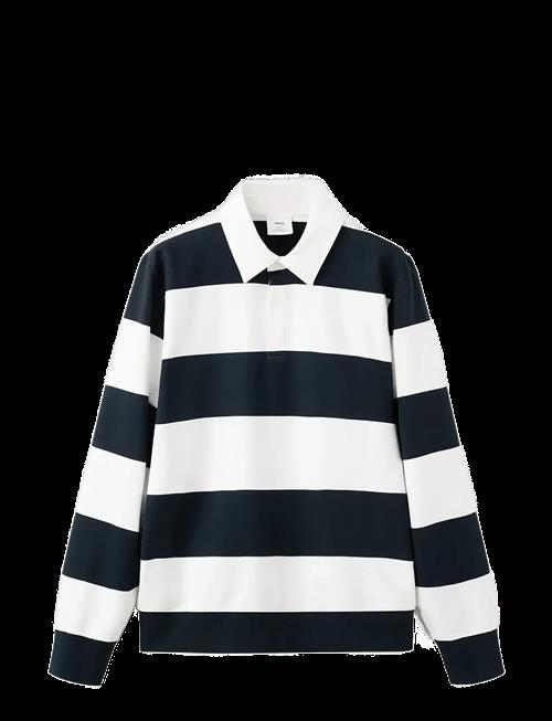 Mango | Striped Polo Sweatshirt In 100 Cotton | XL
