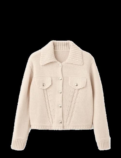 Mango | Knitted Jacket With Polo Collar | M