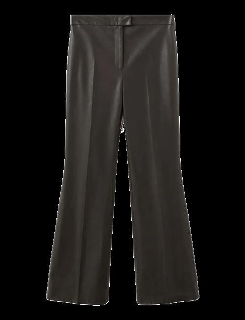 Mango | Wide Leg Faux-Leather Trousers | 40