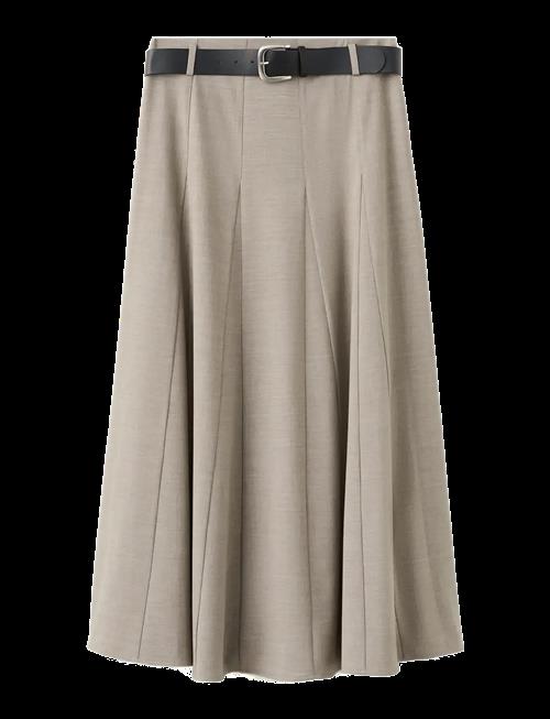 Mango | A-Line Skirt With Godets And Belt | 38