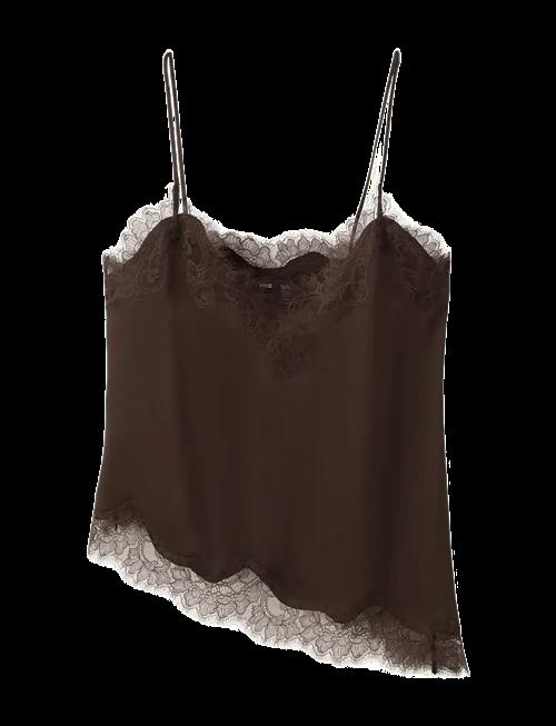 Mango | Asymmetric Lace Camisole Top | M