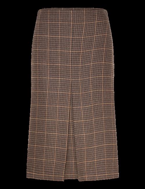 Mango | Wool-Blend Check Midi-Skirt | 34