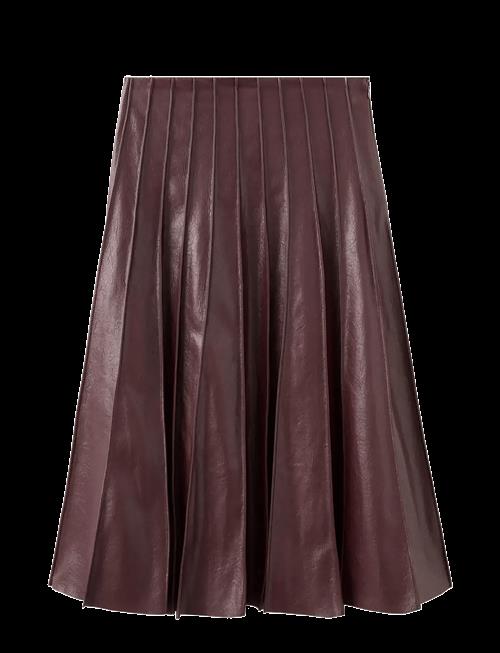 Mango | Faux-Leather Godet Skirt | 36