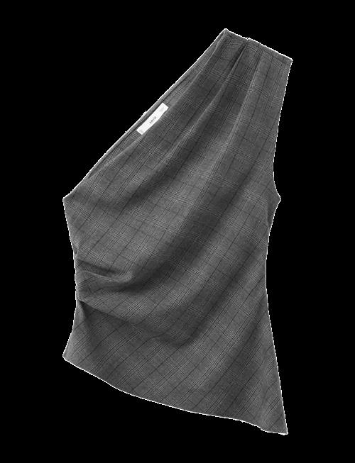 Mango | Asymmetrical Check Top | M