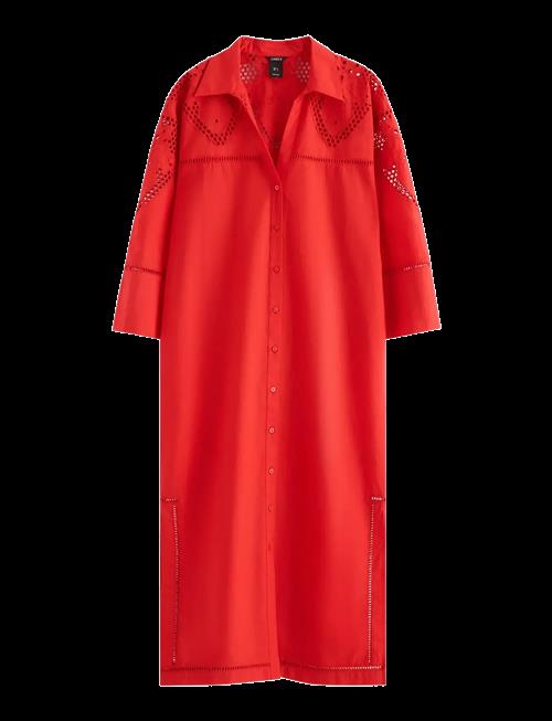 Lindex | Midi Shirt Dress With Broderie Anglaise | S