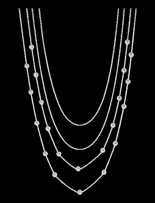 Bud To Rose | Bead Layer Necklace Silver | ONE SIZE