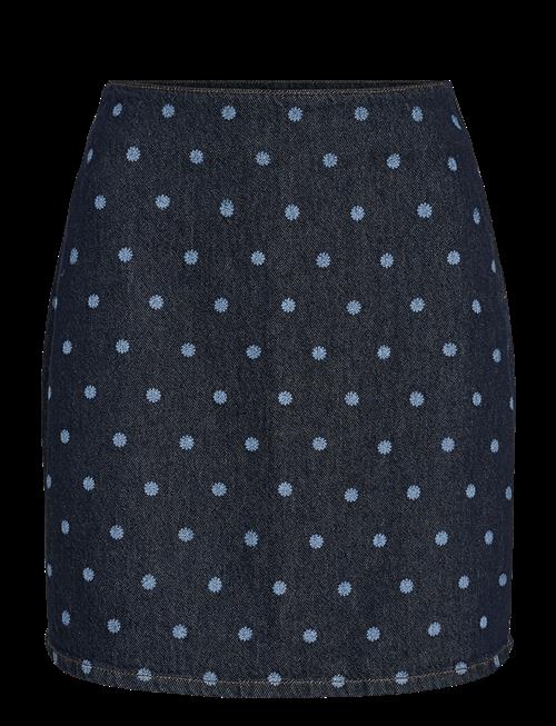 Vila | Vipal Hw Dot Short Denim Skirt | 44