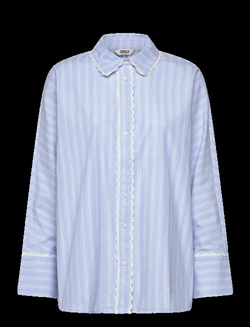 ONLY | Onlosiris Ls Striped Lace Shirt Wvn | XS