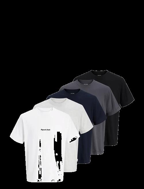 Jack & Jones | Jornorrebro Emb Tee Ss Cn 5Pk Mp | L