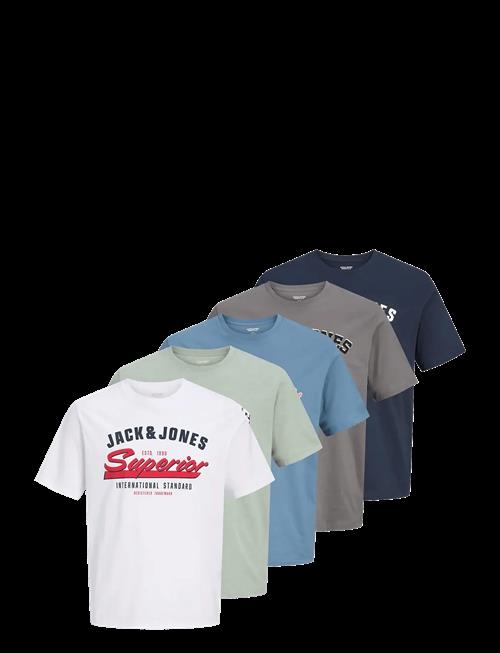 Jack & Jones | Jjelogo Tee Ss O-Neck 2 Col Ss25 5Pk Mp | M