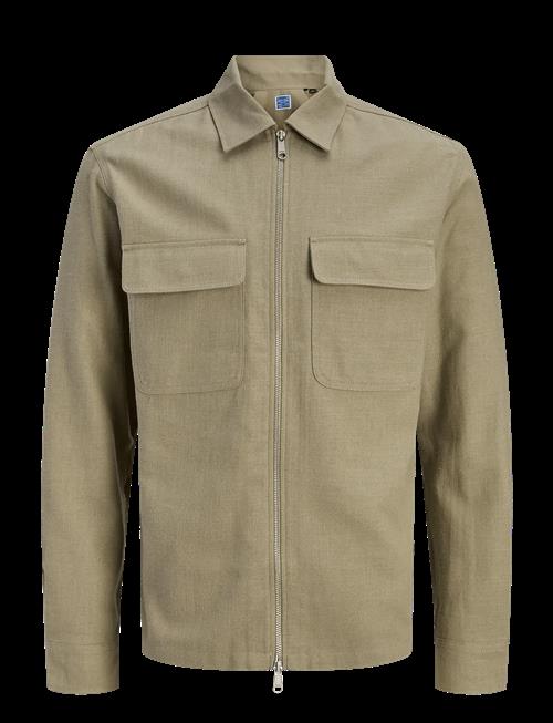 Jack & Jones | Jprblurayle Linen Blend Zip Ls Shirt Smu | XL