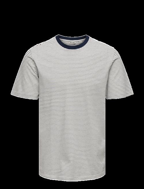 ONLY & SONS | Onsfred Life Rlx Ss Stripe Tee Noos | XL