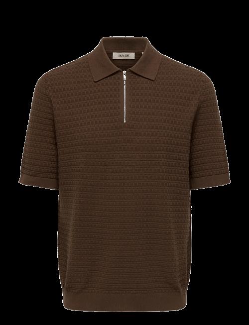 ONLY & SONS | Onsmenu Reg Ss Structure Polo Knit | M