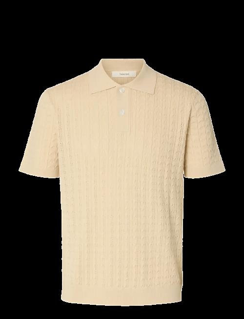 Selected | Slhmattis Ss Knit New Cable Polo | XL