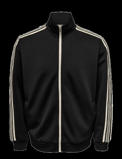 ONLY & SONS | Onsriber Rlx Ls Zip Stripe Track Sweat | M